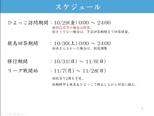 スケジュール